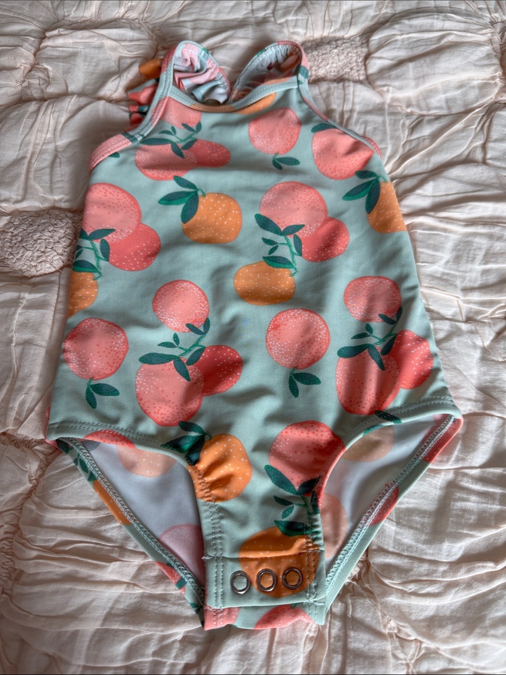 Carter's Mint and Coral One-Piece Swimsuit 12-months.